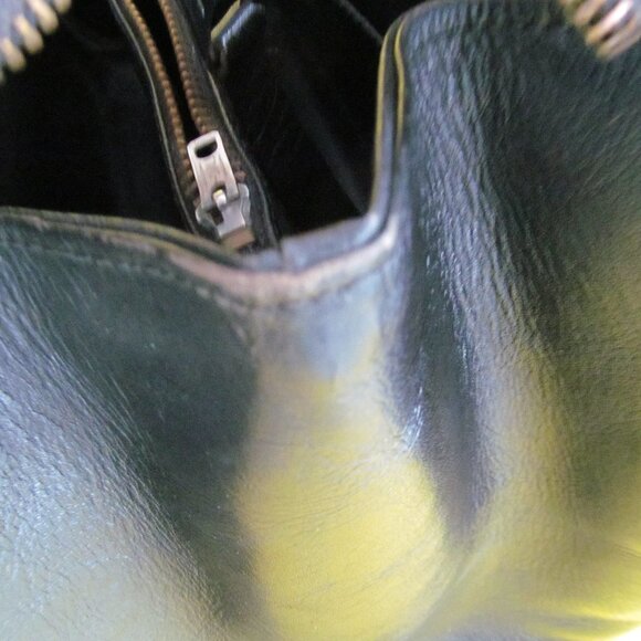 Vintage black tooled leather handbag Mont-Abur Made in Mexico - Picture 7 of 8